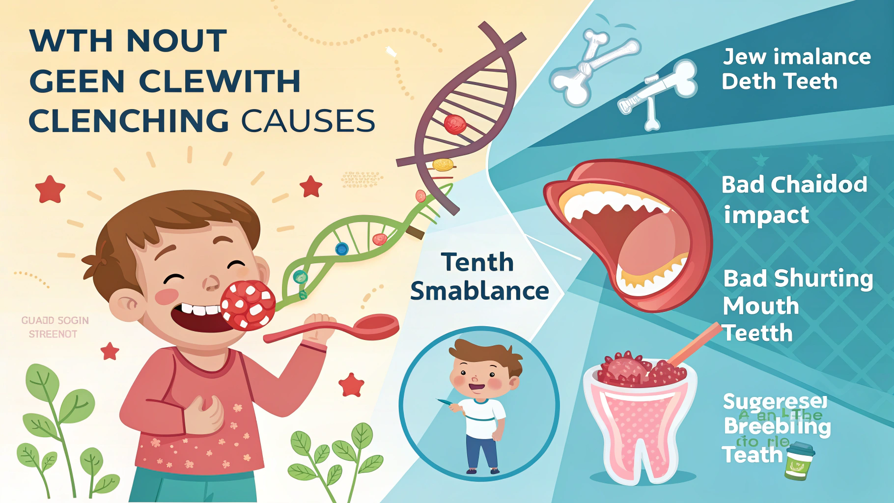 歯ぎしりの原因を説明する図