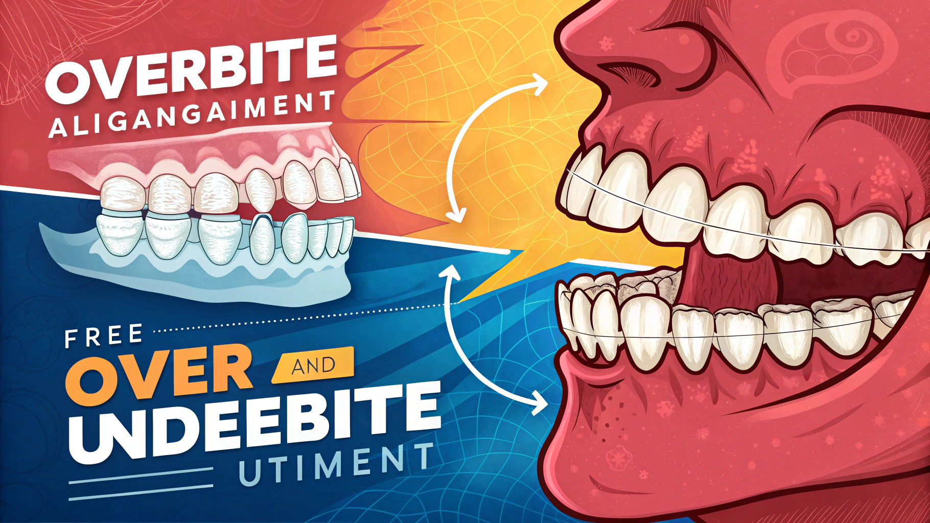 出っ歯と受け口の歯並びイラスト