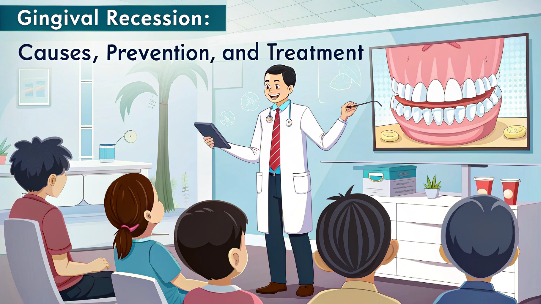 歯医者による歯茎が下がる原因と予防についての講義